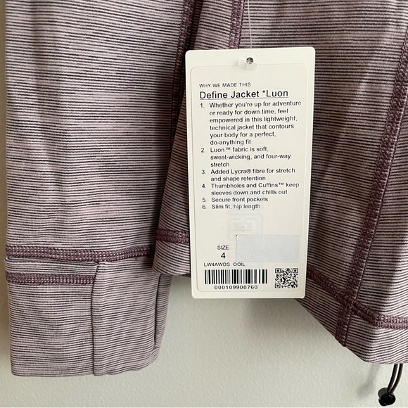 Lululemon Define Jacket *Luon We are From Space Frosted Mulberry NWT - Picture 14 of 16
